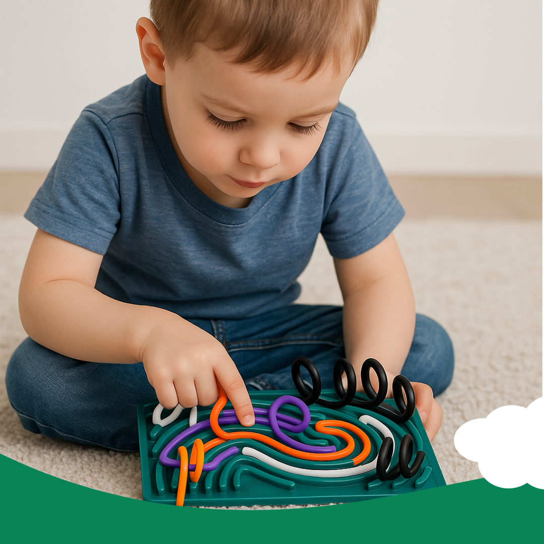 Montessori Silicone Sensory Board with Adhesive Colorful Strips
