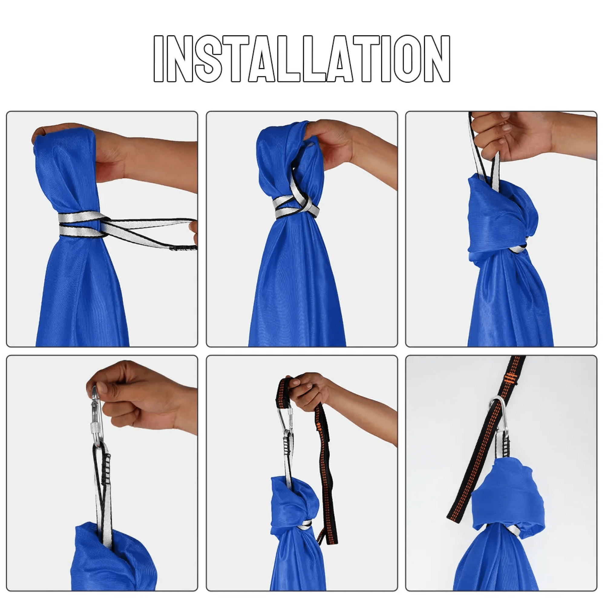 Flexible Fabric Hammock Swing for Kids and Adults – Indoor Outdoor Use