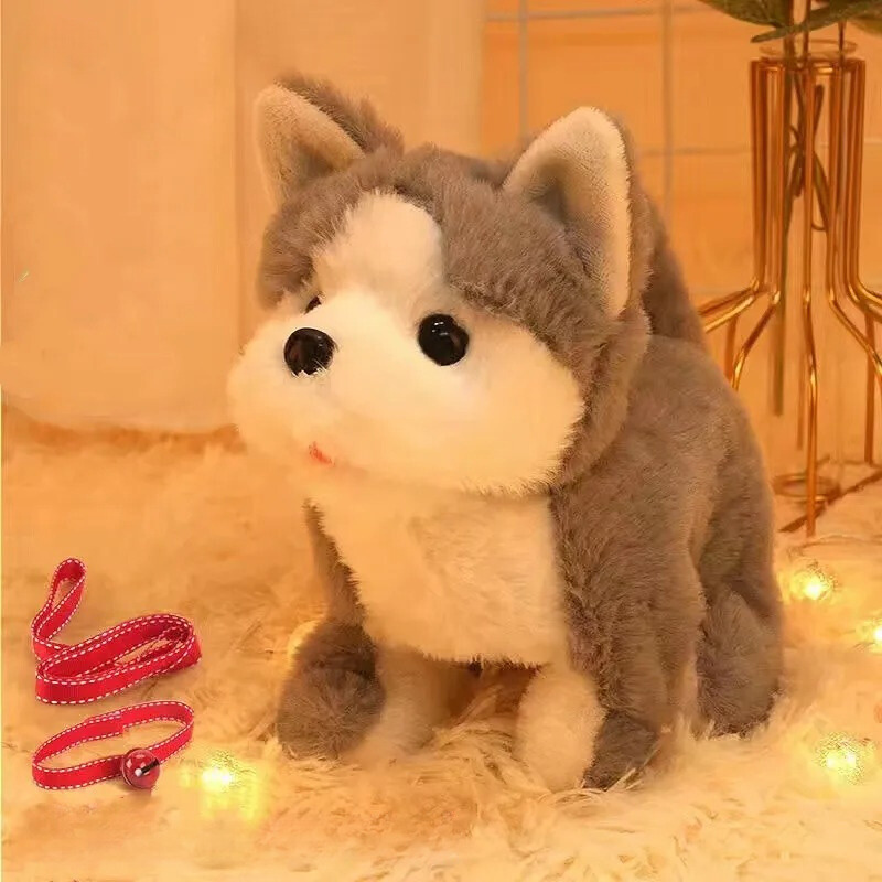 Walking Plush Dog Toy with Bark Sound, Moving Ears – Battery-Operated