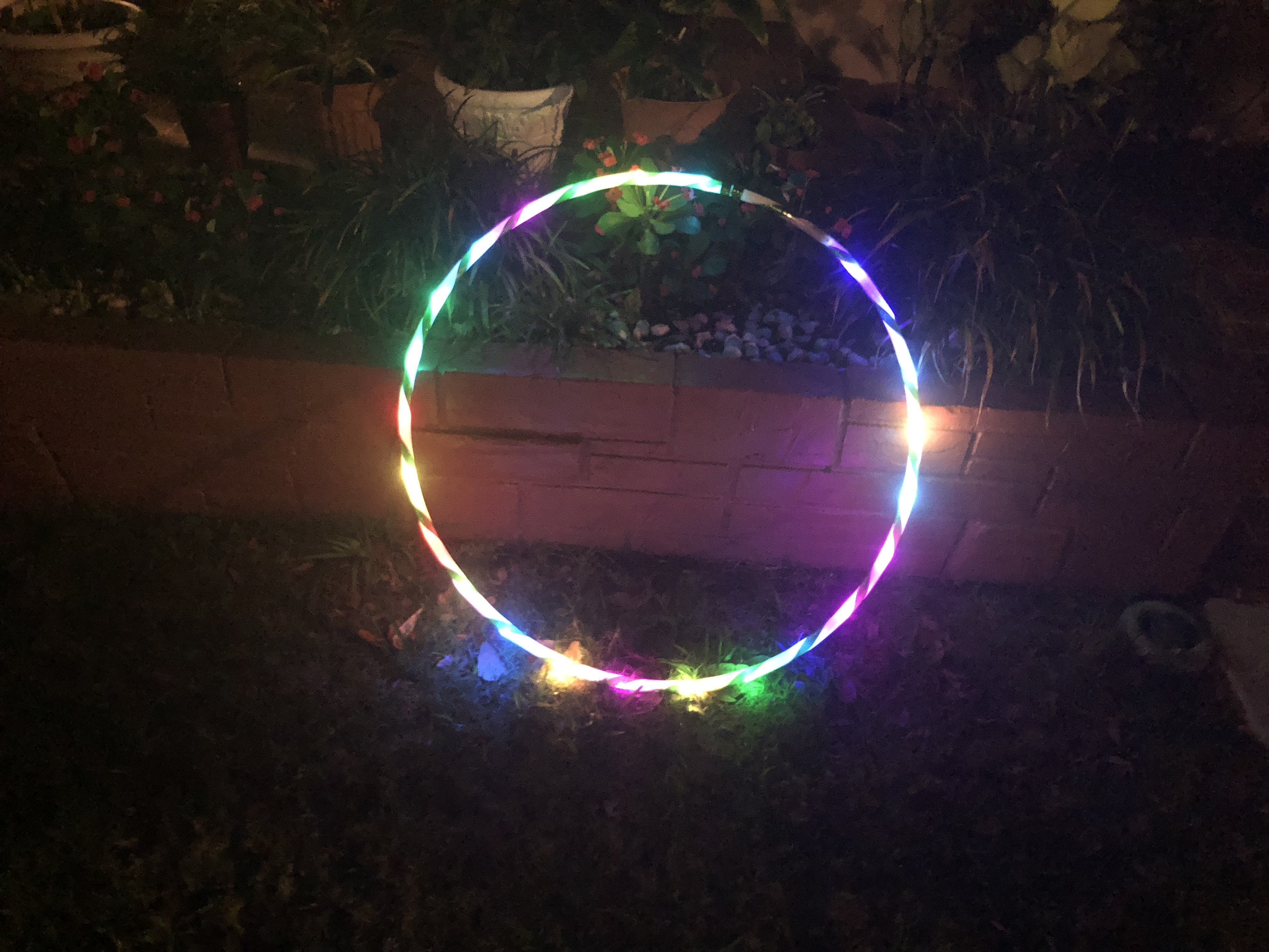 LED Hula Hoop with Adjustable Size and Multicolor Glow from 23" to 35"