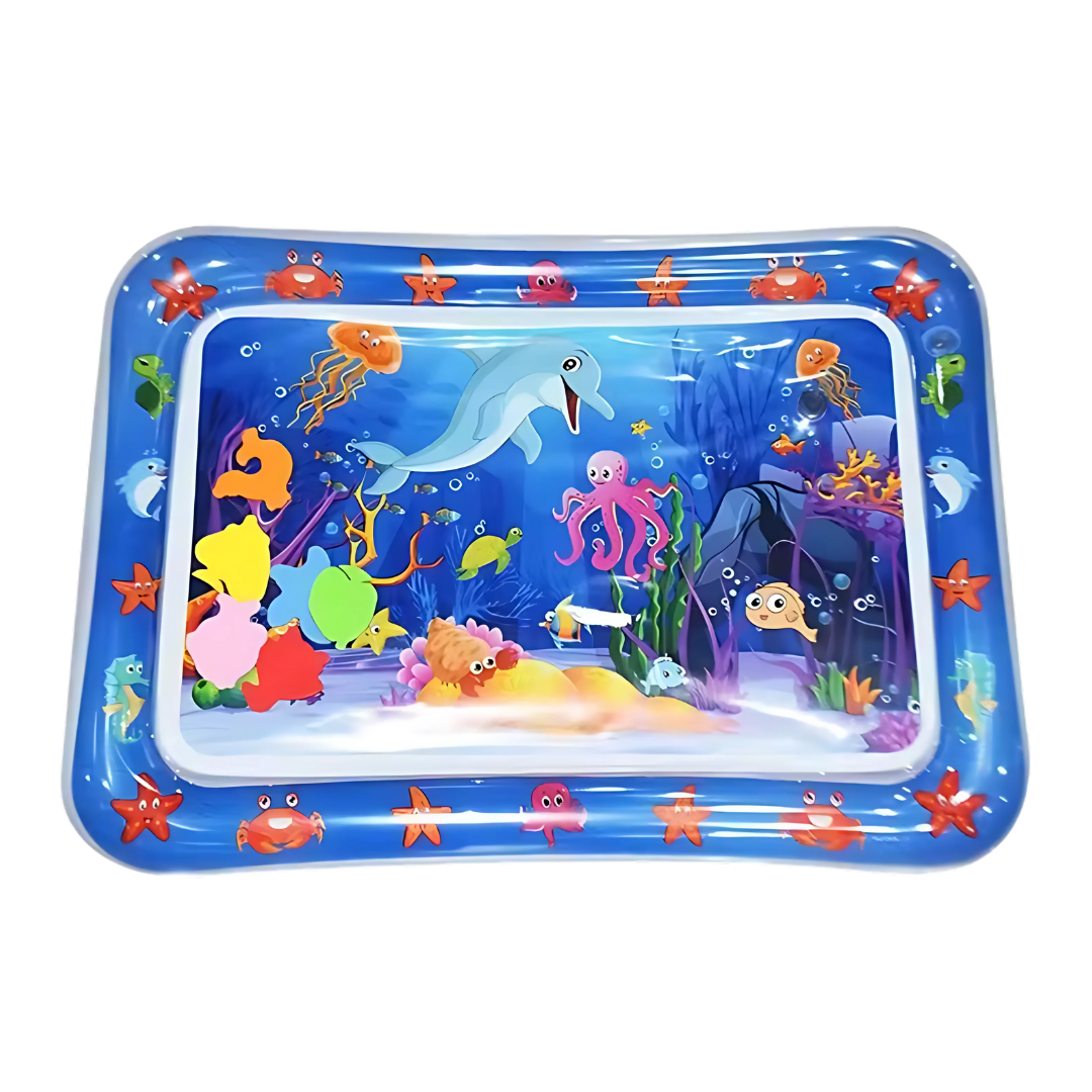 Inflatable Tummy Time Water Mat for Babies, 26×20in Sensory Surface