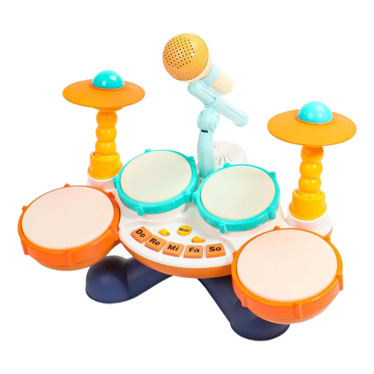 Drum Set Musical Instrument for Toddlers 1-2 Years, 3-in-1 Percussion