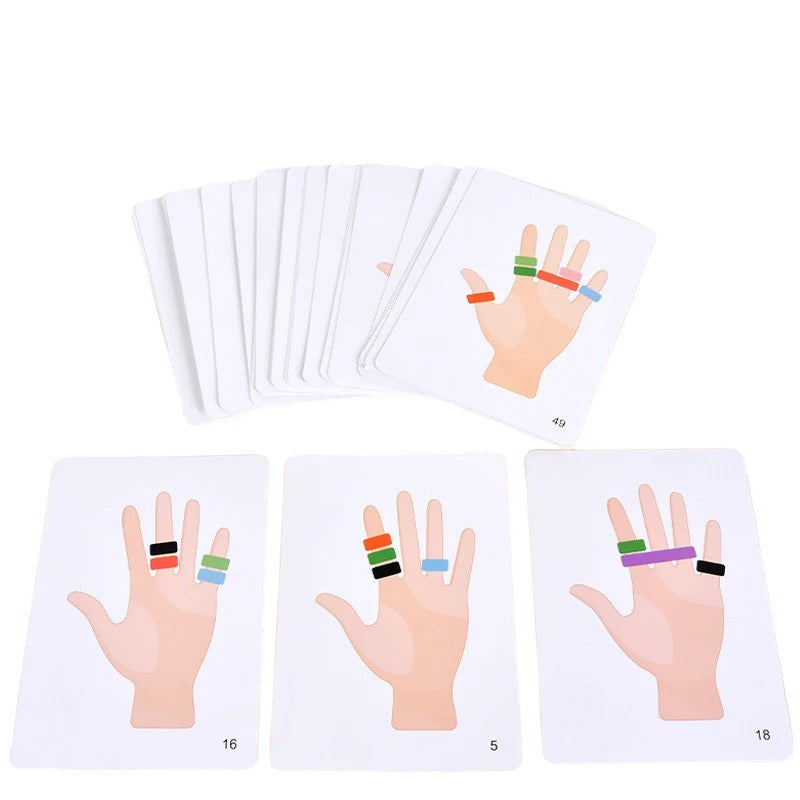Colorful Elastic Ring Game with Storage Box and Cards