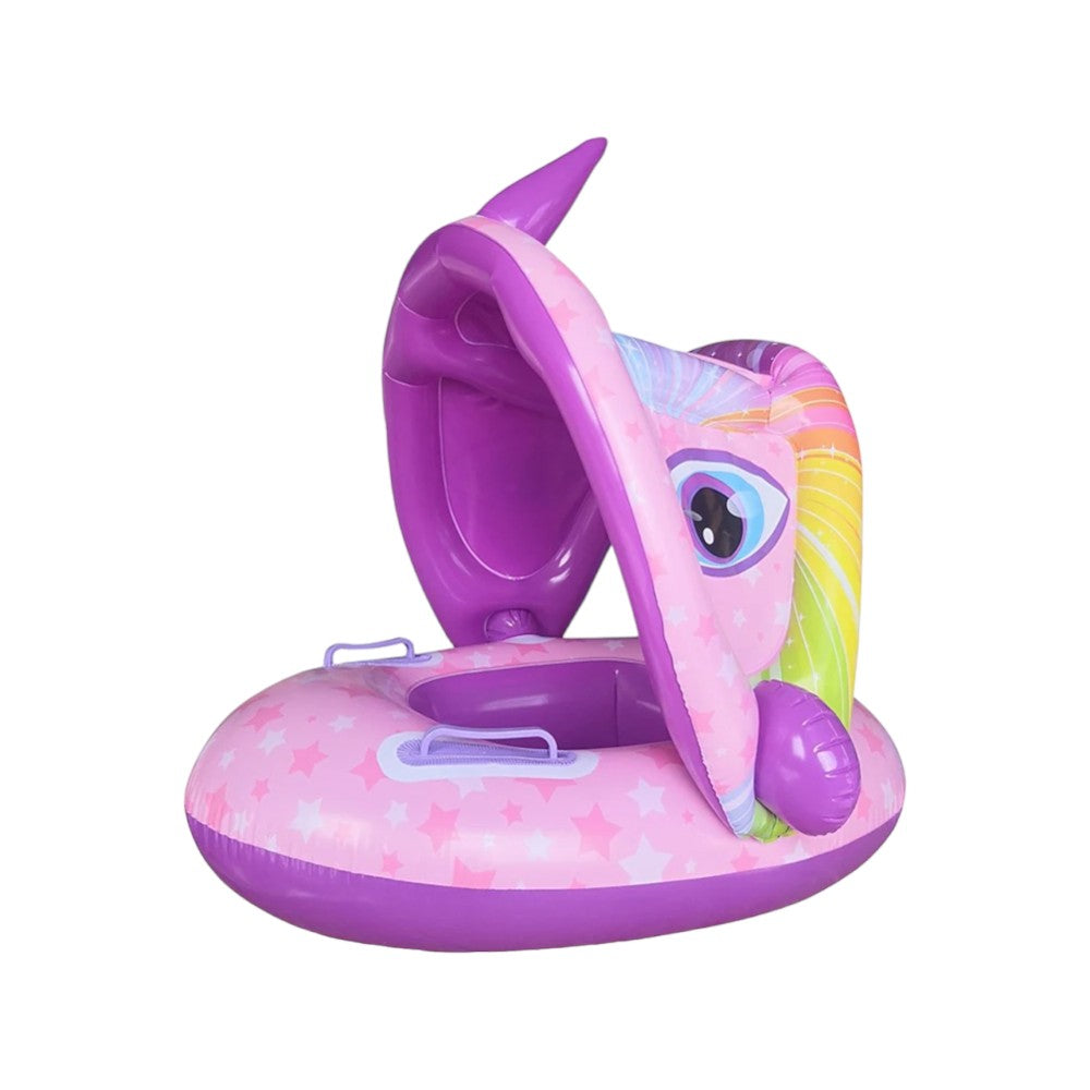 Inflatable Baby Pool Float with Sunshade 18 to 36 months