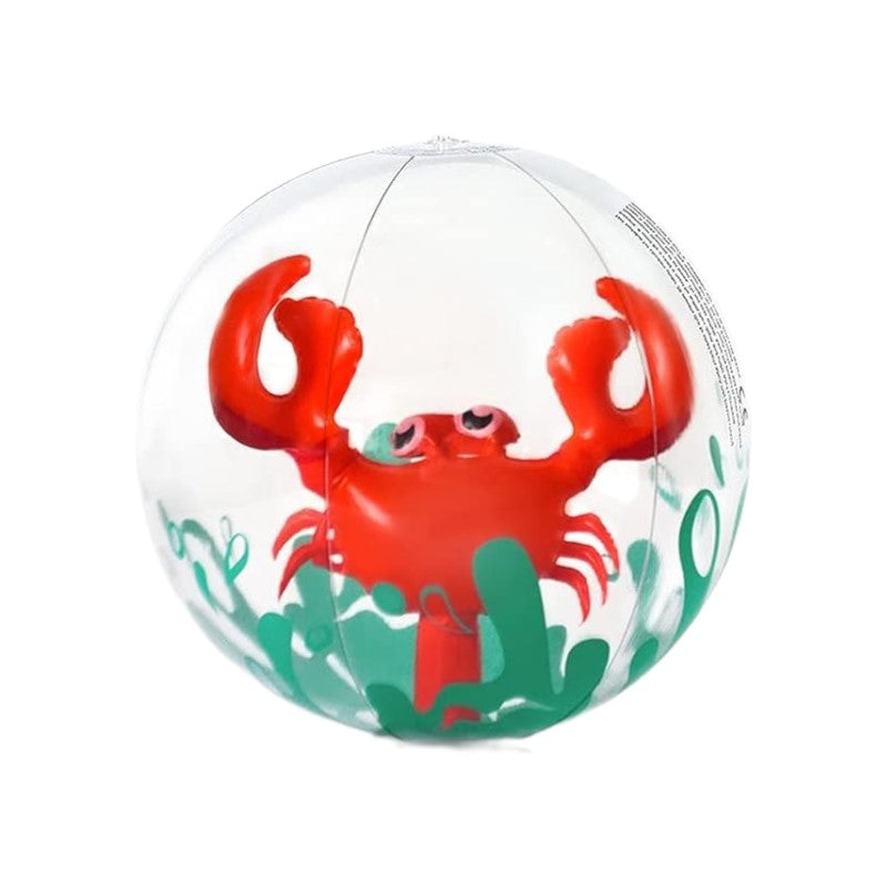 Inflatable 3D Crab Beach Ball for Outdoor & Pool Games