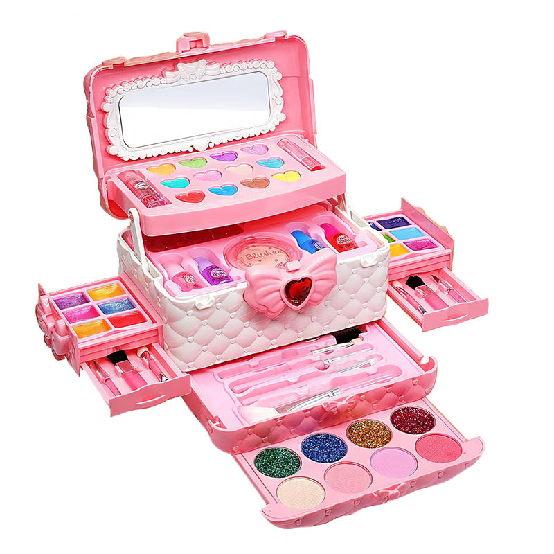 Makeup Kit for Girls Realistic Set with Washable Cosmetics, Ages 3–12
