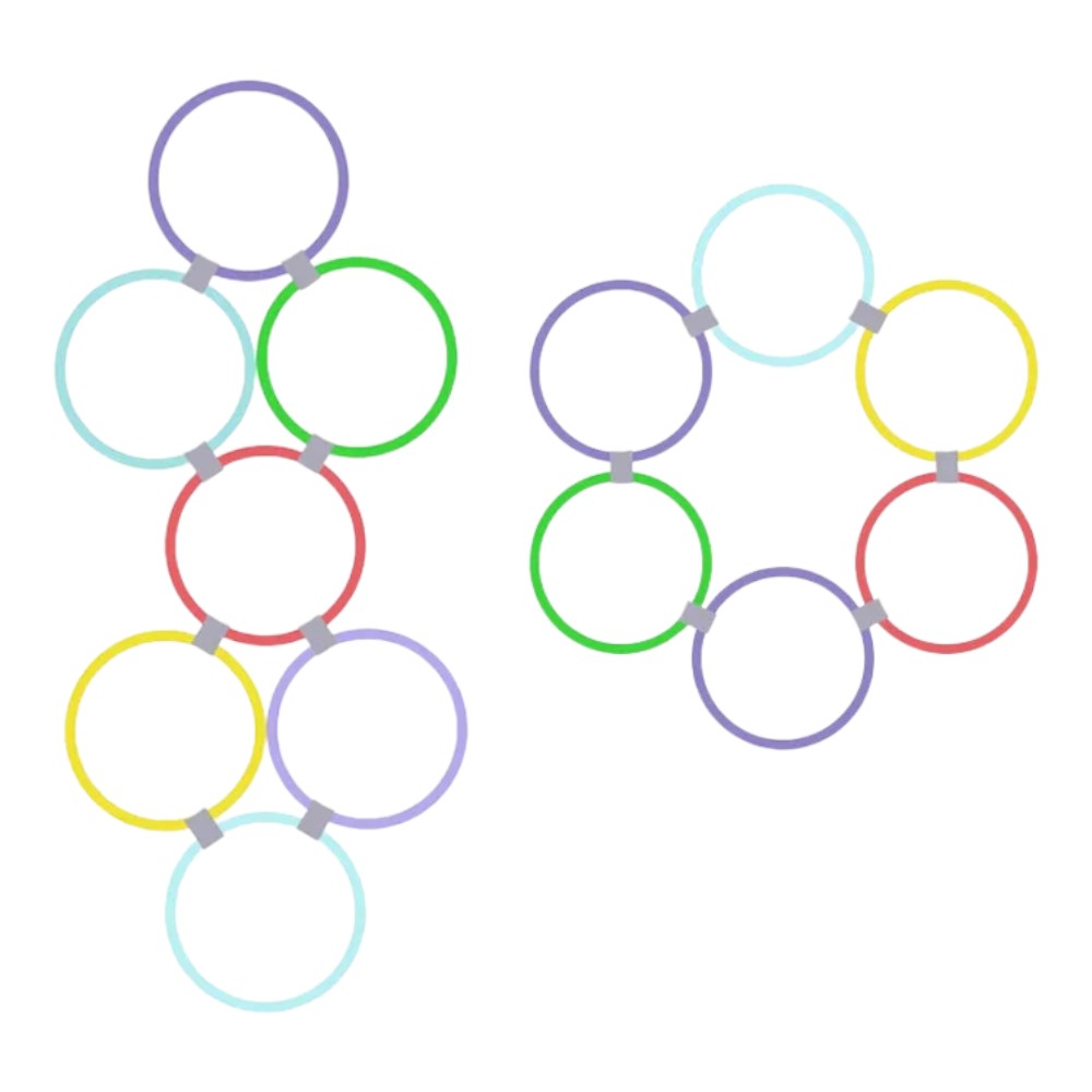 Modular Interlocking Hoops/Boomerang for Custom Play