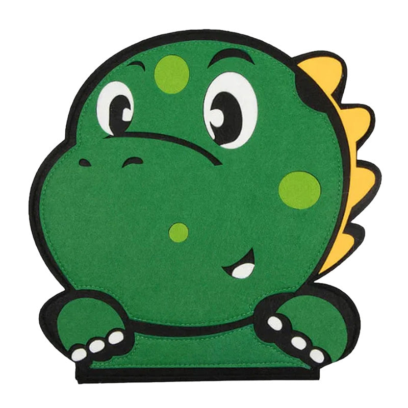 Dinosaur-Themed Sensory Busy Board with Gears, Zippers & Buttons