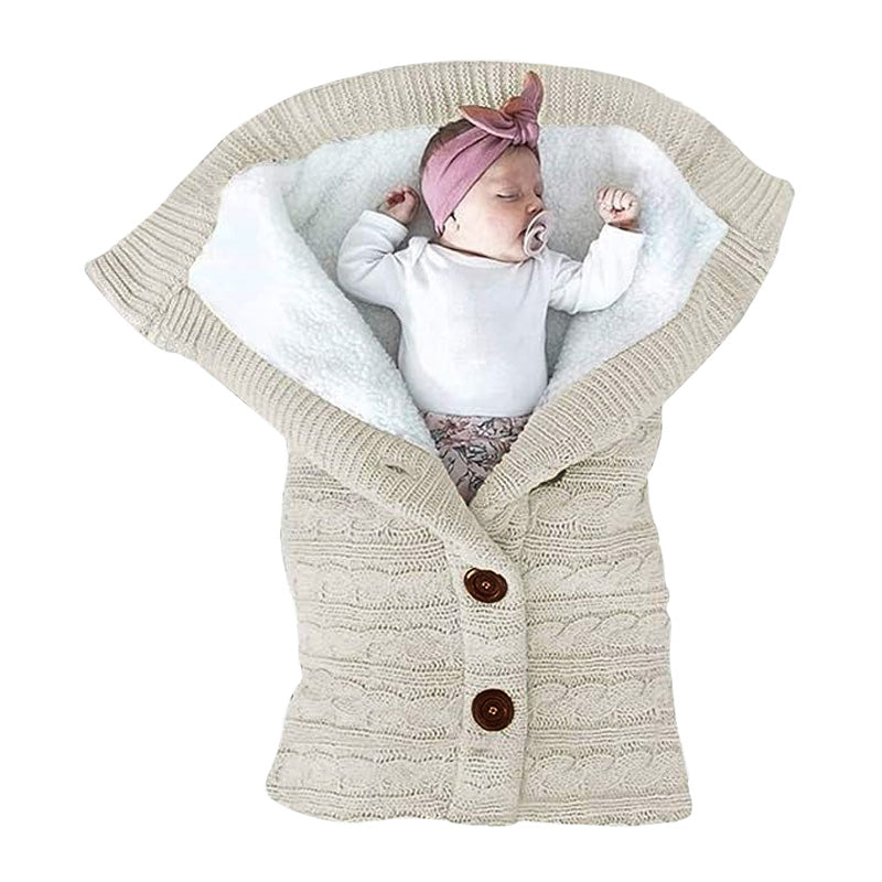 Soft Polar Baby Wrap with Easy-Open Button, 29.5x13.8 Inch