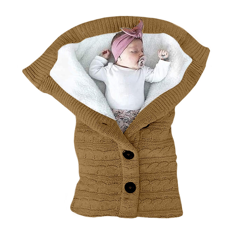 Soft Polar Baby Wrap with Easy-Open Button, 29.5x13.8 Inch