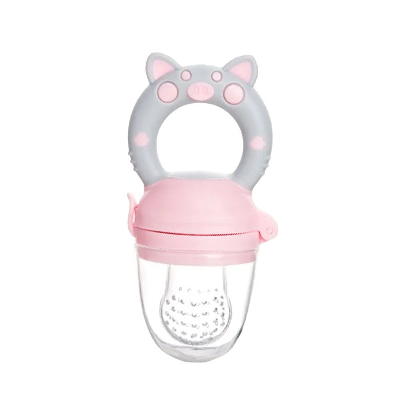 Silicone Baby Fruit Feeder & Teether – Easy, Clean Self-Feeding (Pink)