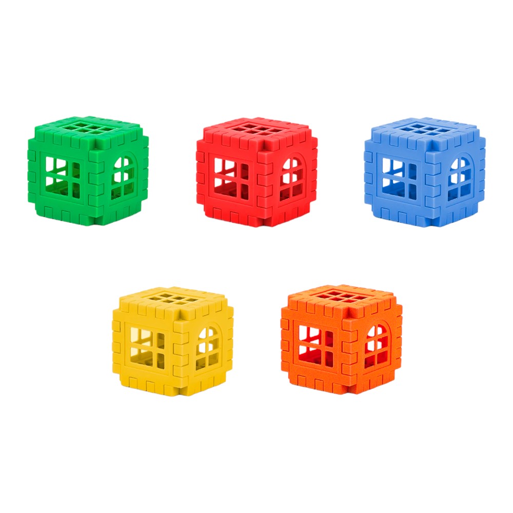 Interlocking Waffle Blocks Stackable Montessori Construction Toy