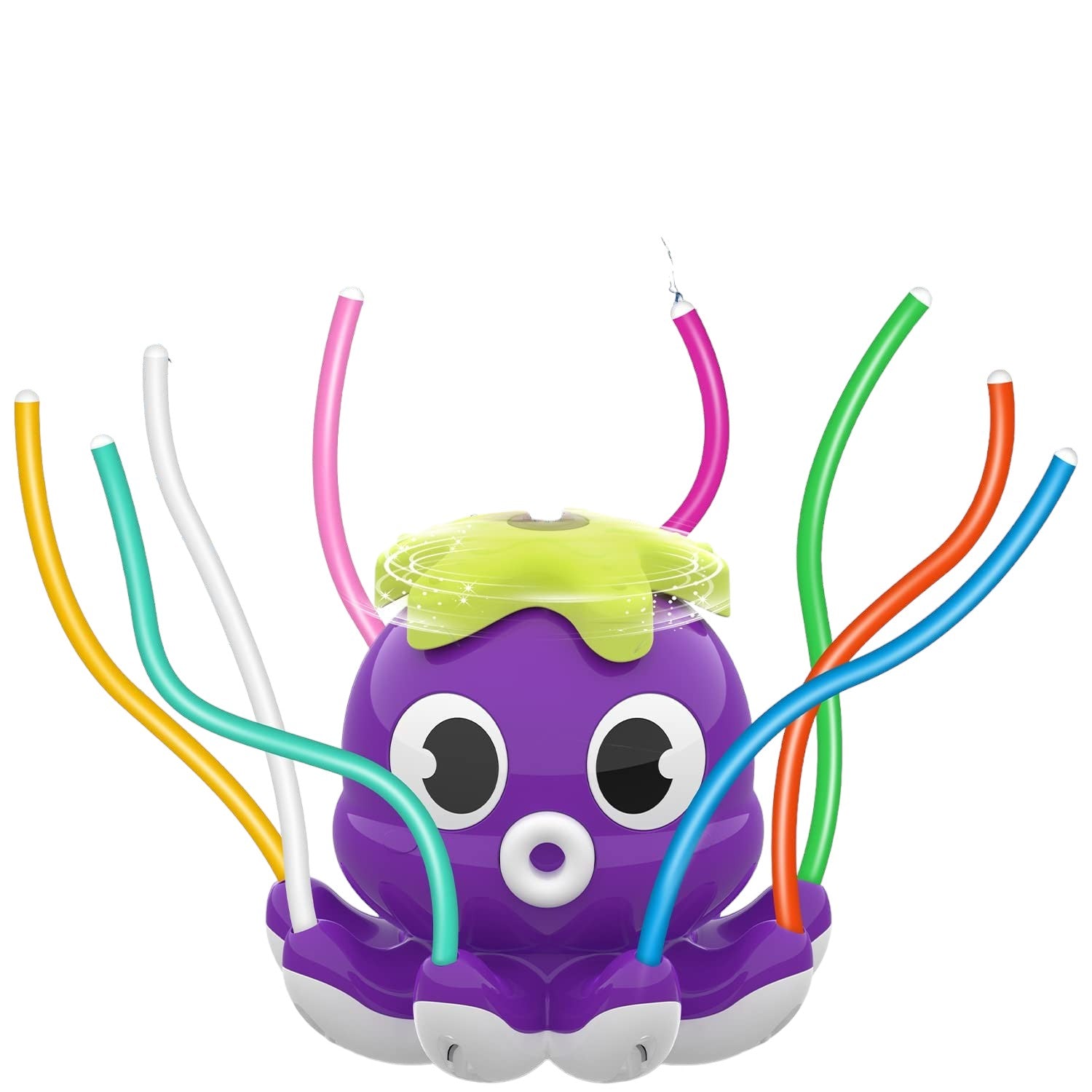 Colorful Octopus Water Sprinkler Toy with Rotating Arms for Kids