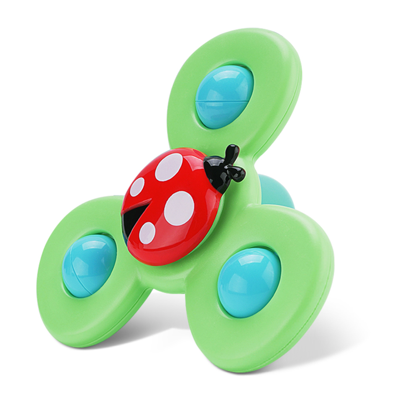 3 Baby Suction Spinner Toys Rotating Sensory Animal Set