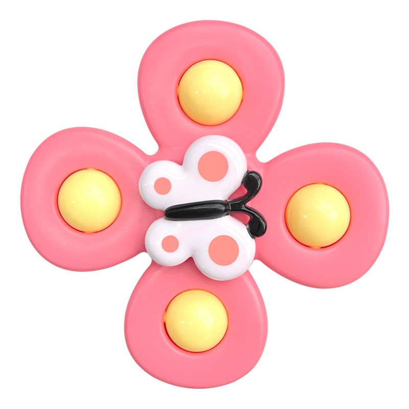 3 Baby Suction Spinner Toys Rotating Sensory Animal Set