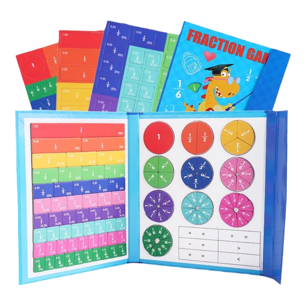 Magnetic Fraction Puzzle for Kids Interactive Math Learning Kit