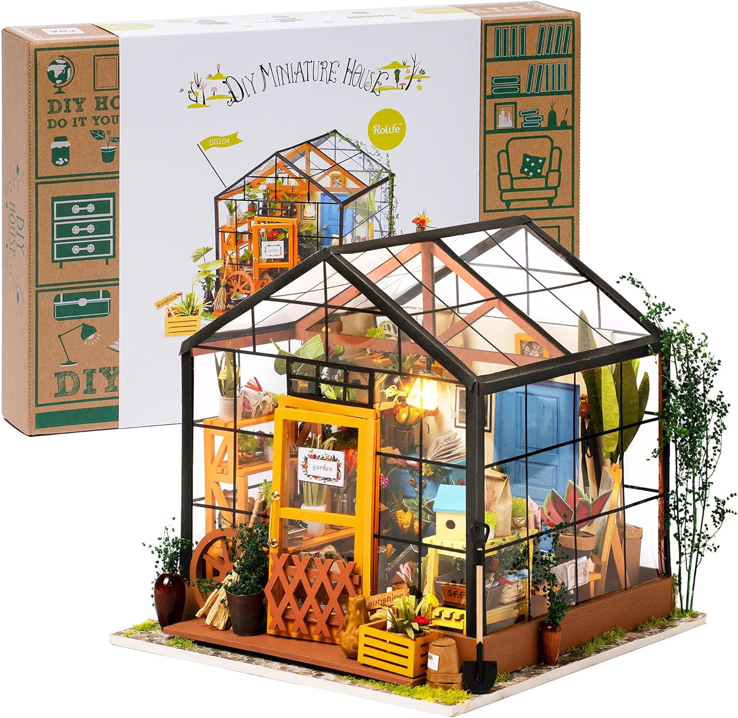 Miniature house Kit with Furniture DIY Gift for Adults and Kids