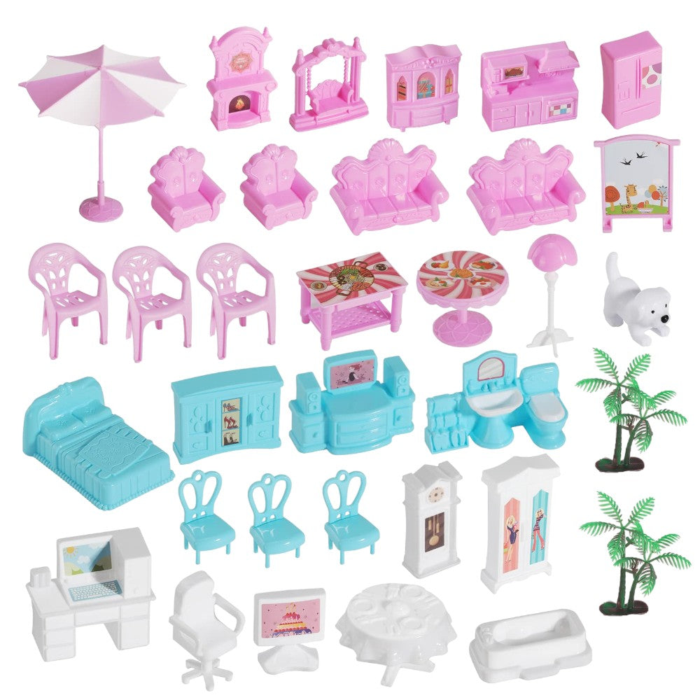 Princess Dollhouse with Lights & Furniture for Kids Playtime
