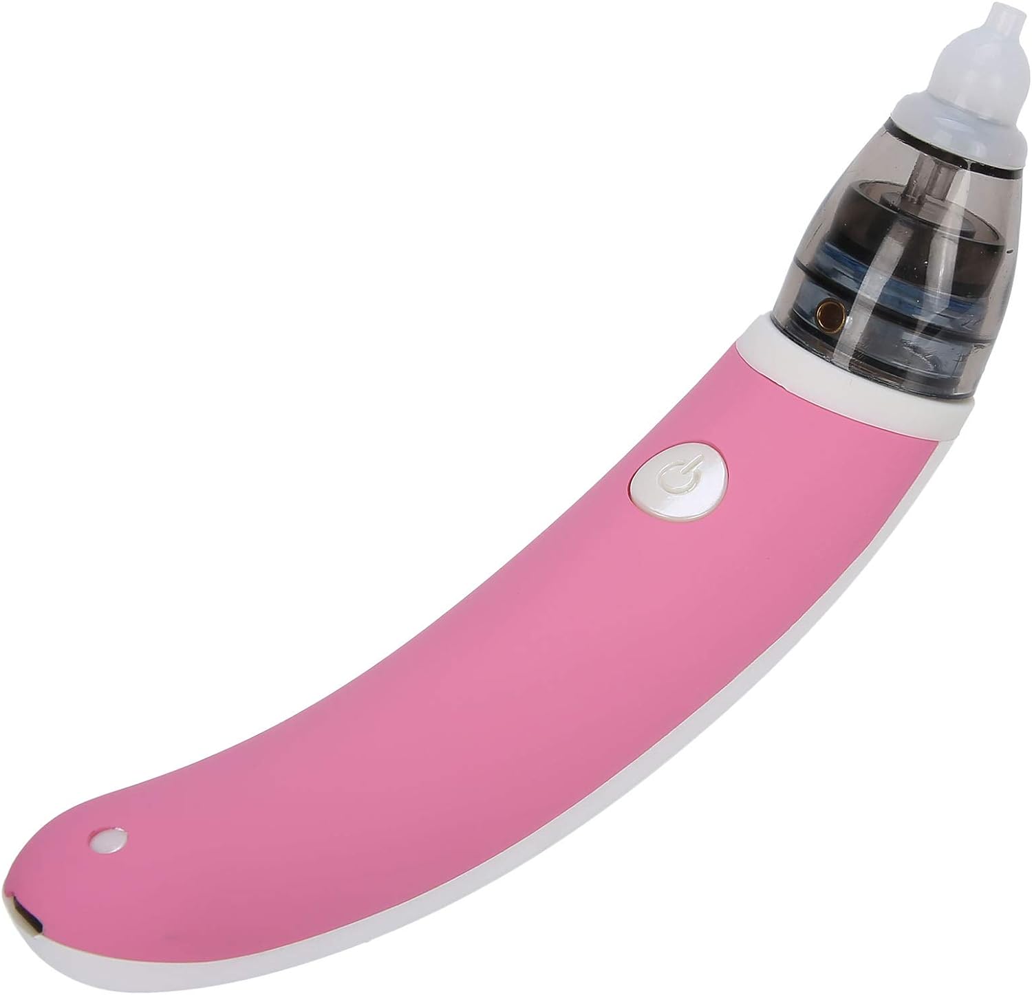 Electric Baby Nose Aspirator with Silicone Tip, Rose & White