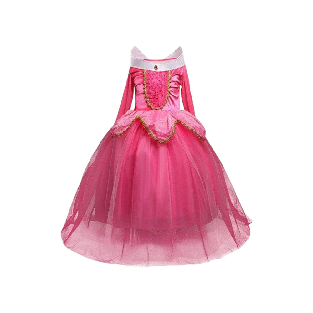 Princess Aurora Pink Dress for Girls, Cosplay Costume 3–10 Years