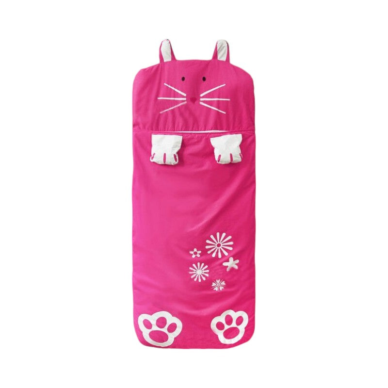 Children’s Cotton Animal Sleeping Bag, 55 inches, 4 Designs