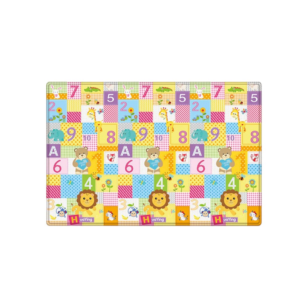 Reversible Baby Foam Play Mat with Letters, Animals, and Vehicles