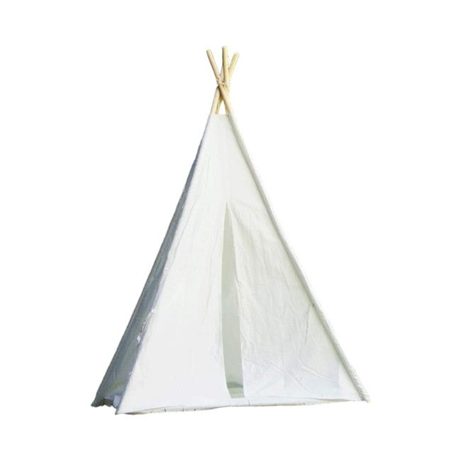 Foldable Cotton Canvas Kids Teepee Tent for Indoor Outdoor Play