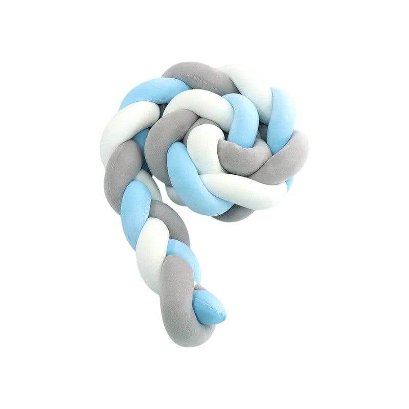 Handwoven Braided Crib Bumper – Soft Protective Cushion for Babies