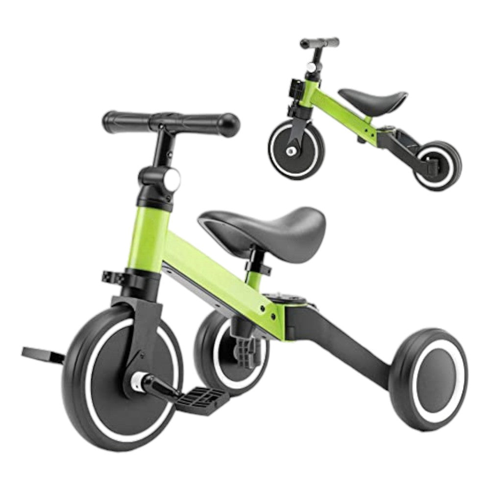 3-in-1 Adjustable Toddler Tricycle with Removable Pedals & Seat