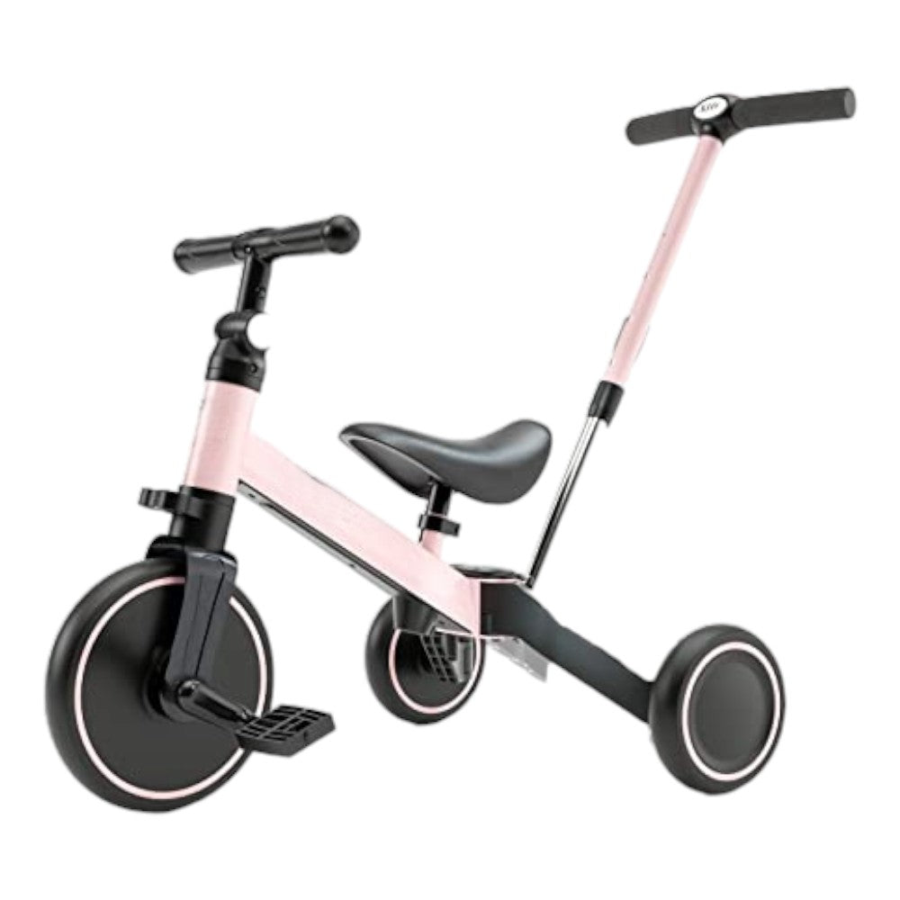 3-in-1 Adjustable Toddler Tricycle with Removable Pedals & Seat