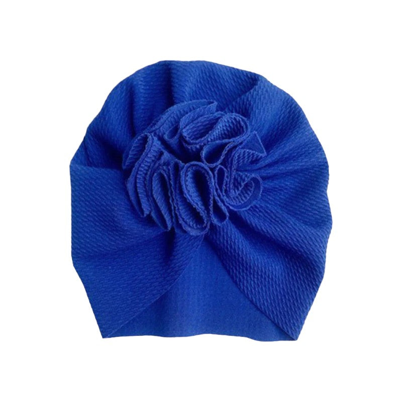 Newborn Baby Headwrap with Soft Stretchy Fabric and Flower Accent