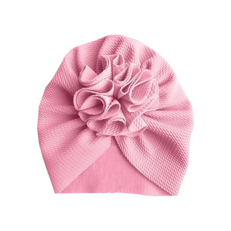 Newborn Baby Headwrap with Soft Stretchy Fabric and Flower Accent