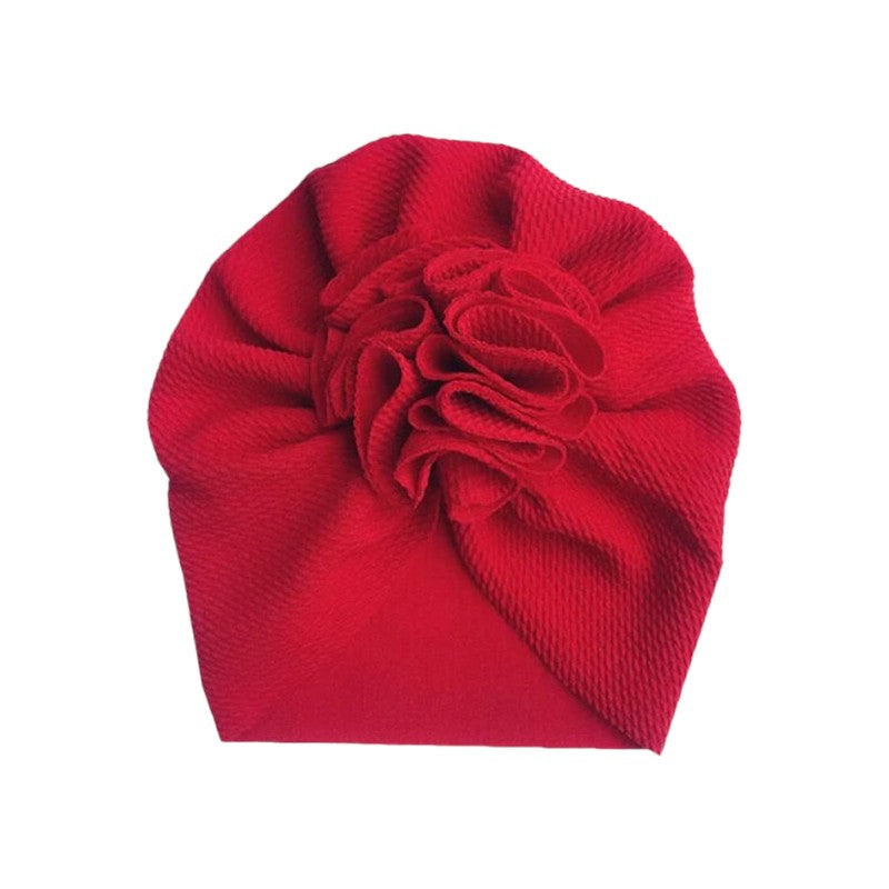 Newborn Baby Headwrap with Soft Stretchy Fabric and Flower Accent