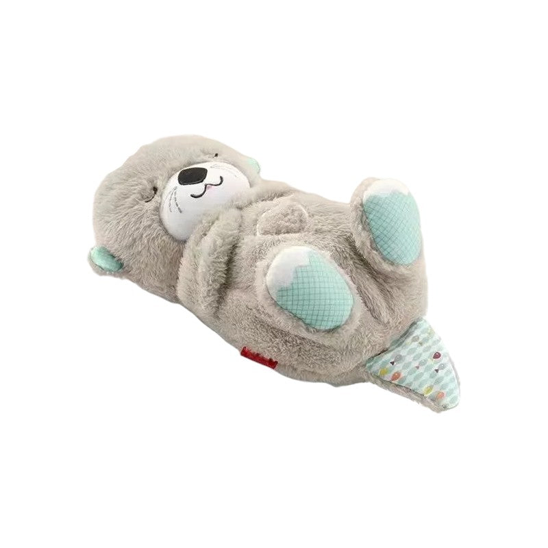 Breathing Otter Plush with Nightlight and Sounds – Baby Sleep Aid Toy