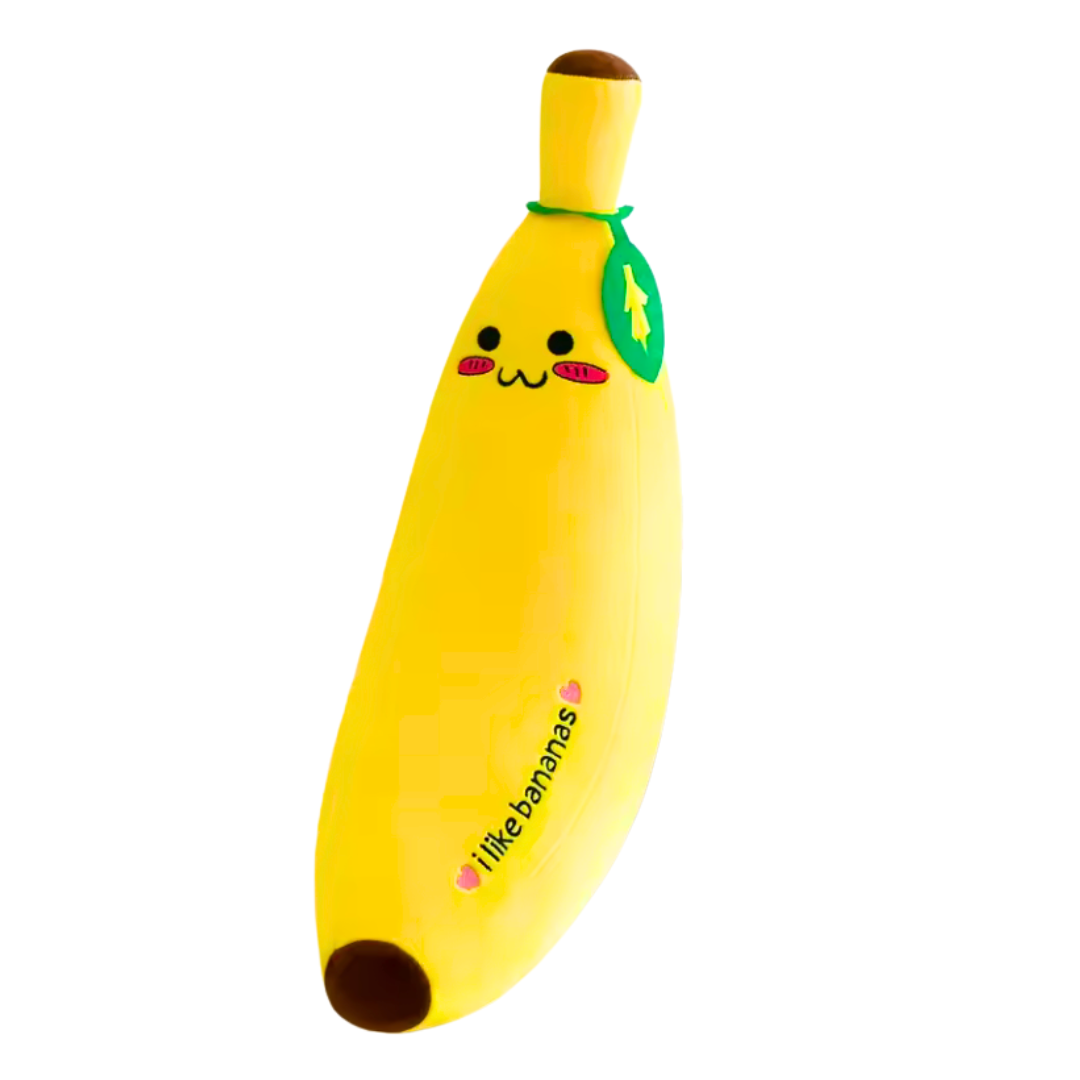 Happy Banana Plush Pillow – 4 Sizes (13.8, 19.7, 27.6, 31.5 inches)