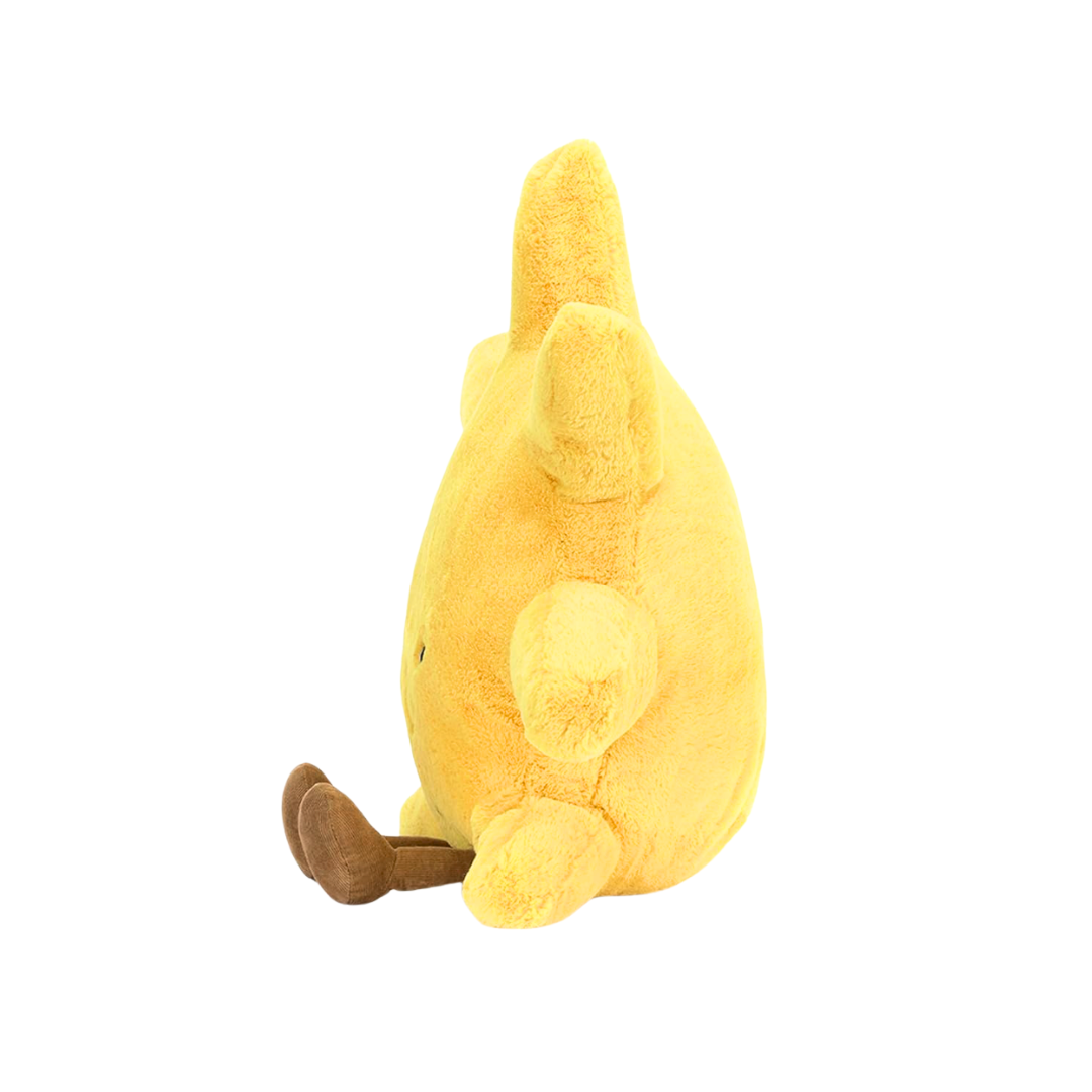 Kawaii Sun Plush with Legs, Yellow Smiling Pillow for Kids and Décor