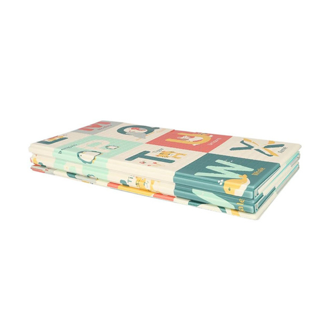 Foldable Baby Play Mat Waterproof Reversible Letters Numbers Foam