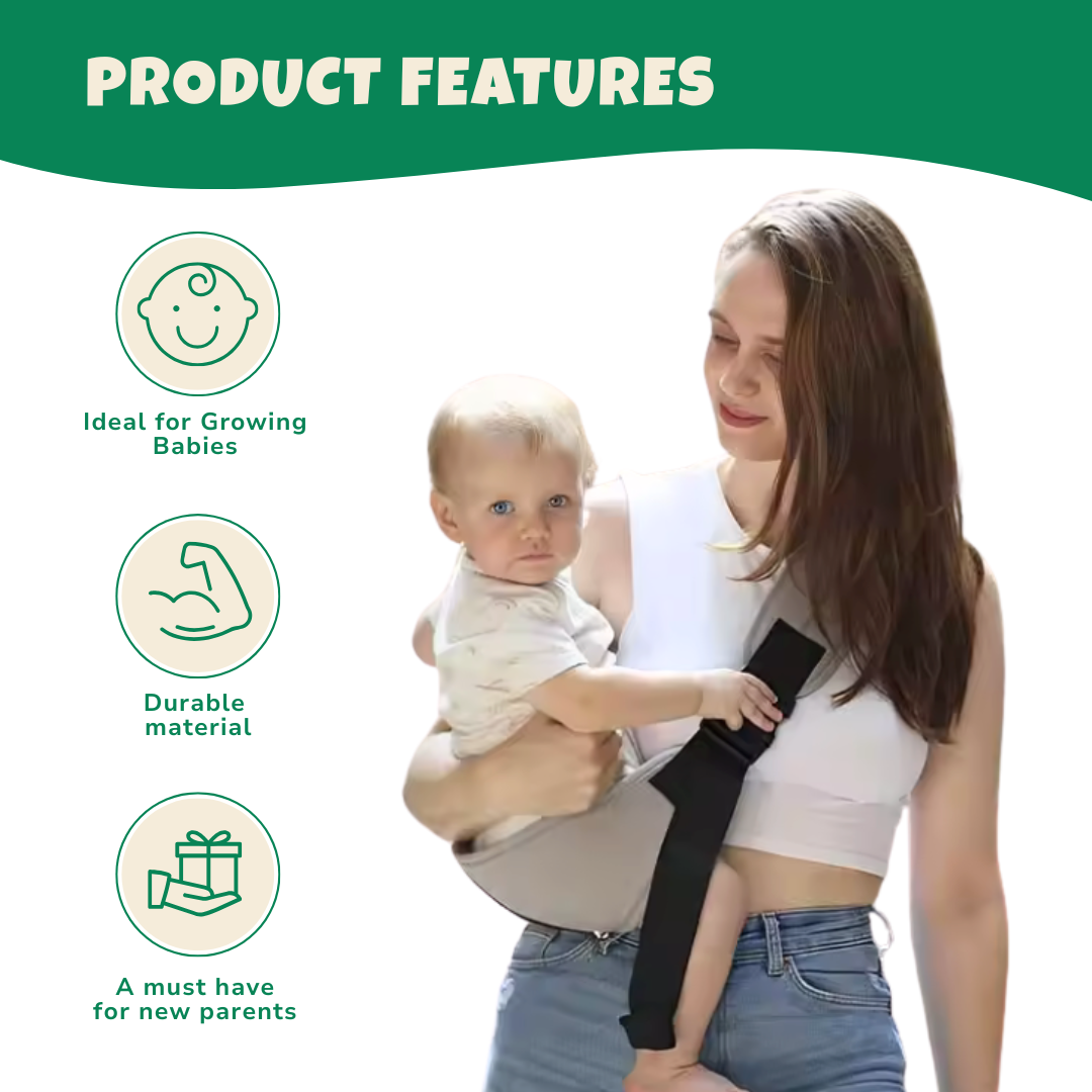 Soft Newborn Baby Carrier with M-Seat and Adjustable Waist Strap