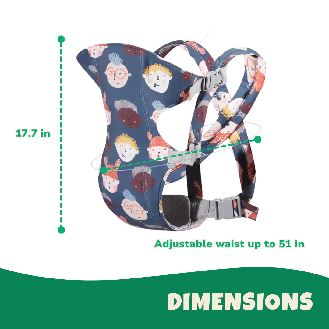 Multifunctional Baby Carrier with Breathable Mesh, Waist Stool Support