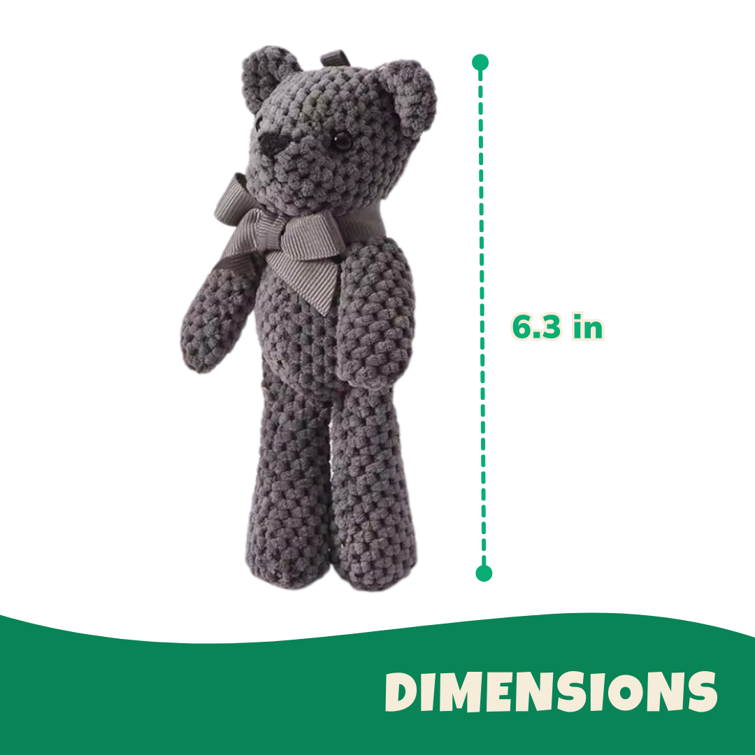 Set of 2 Handmade 100% Cotton Plush Teddy Bears – Soft Hanging Dolls