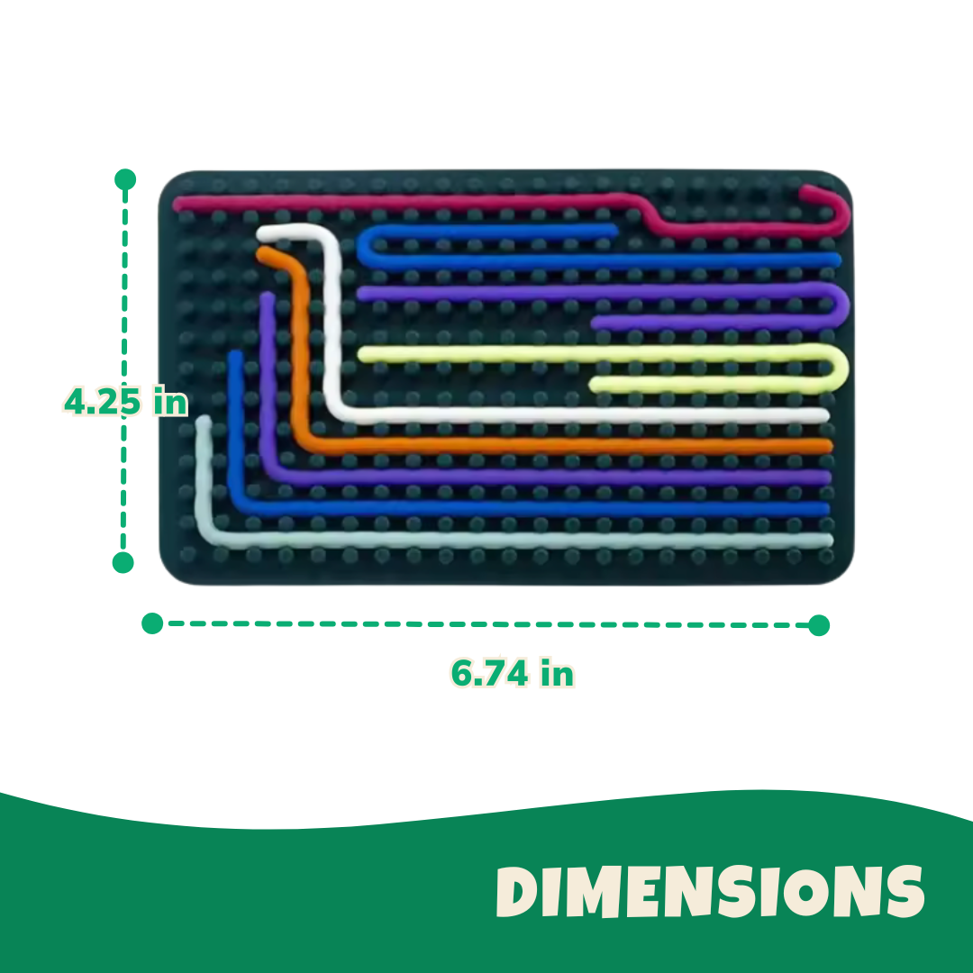 Montessori Silicone Sensory Board with Adhesive Colorful Strips