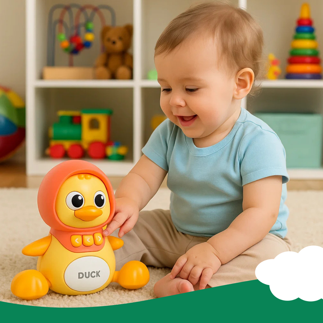 Crawling Duck Toy Music, LED Night Light, Sounds - Magnetic Ducklings