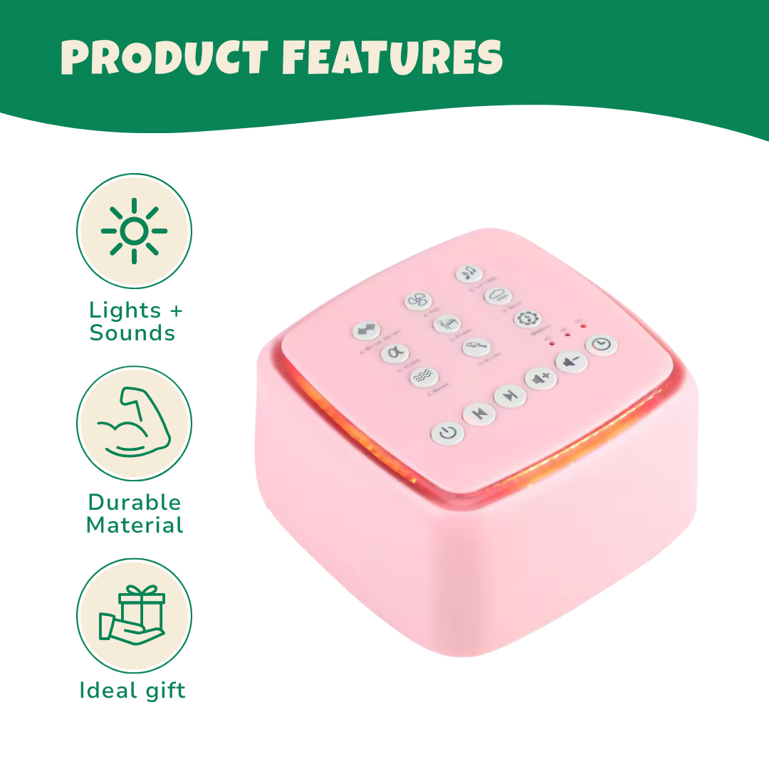 White Noise Machine with 30 Gentle Sounds and 30+ Hour Playback