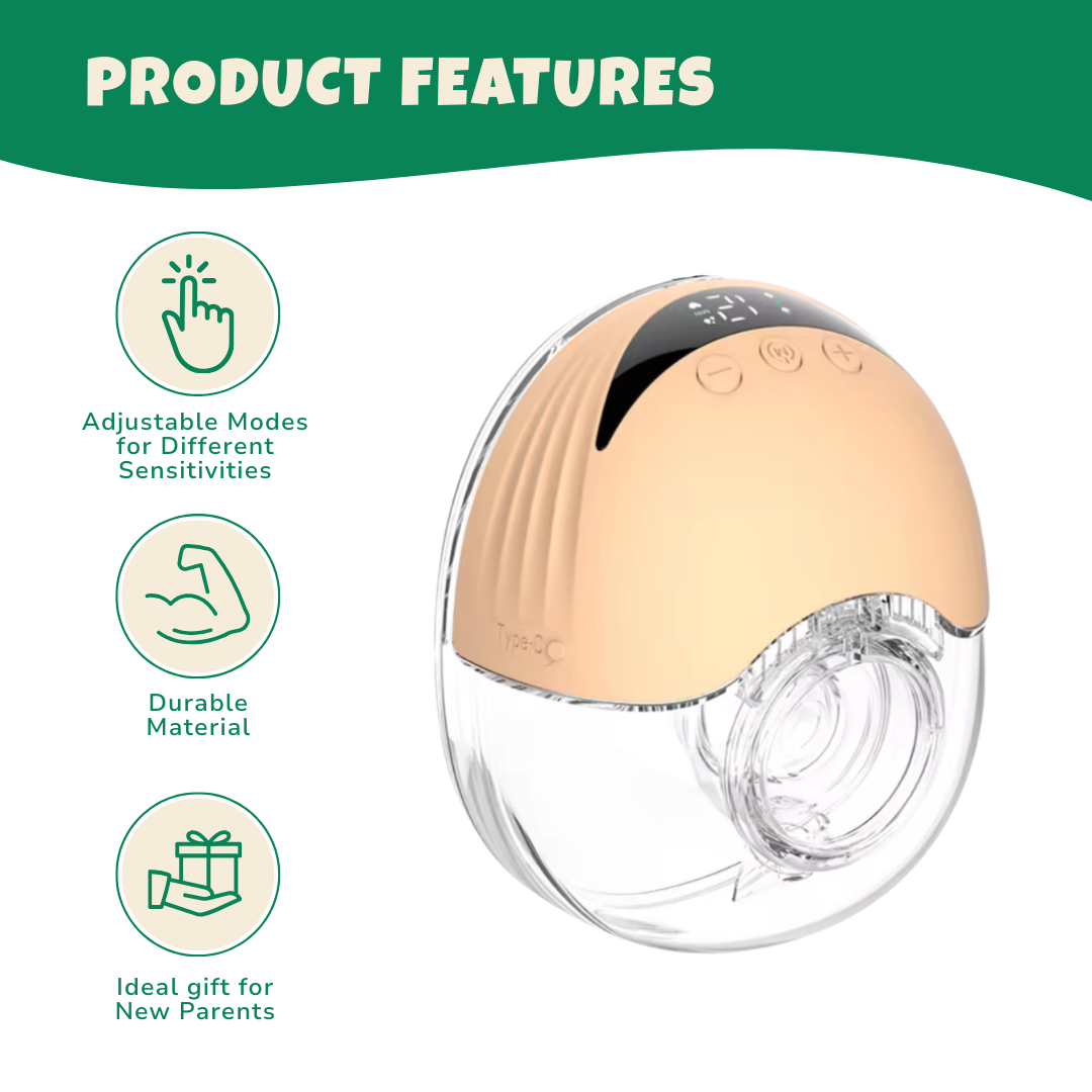 Hands-Free Electric Breast Pump – 210ML Capacity, 12 Suction Levels