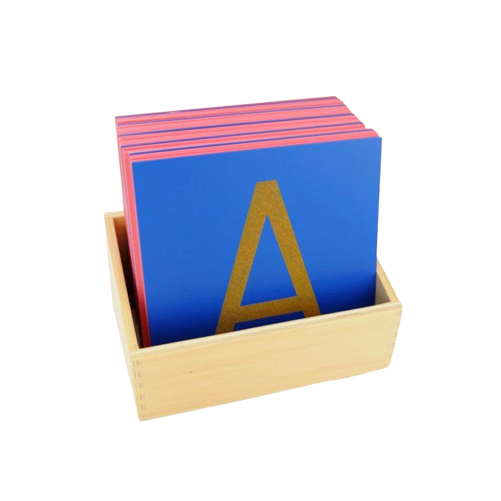 Uppercase Sandpaper Letters Set with Color-Coded Boards