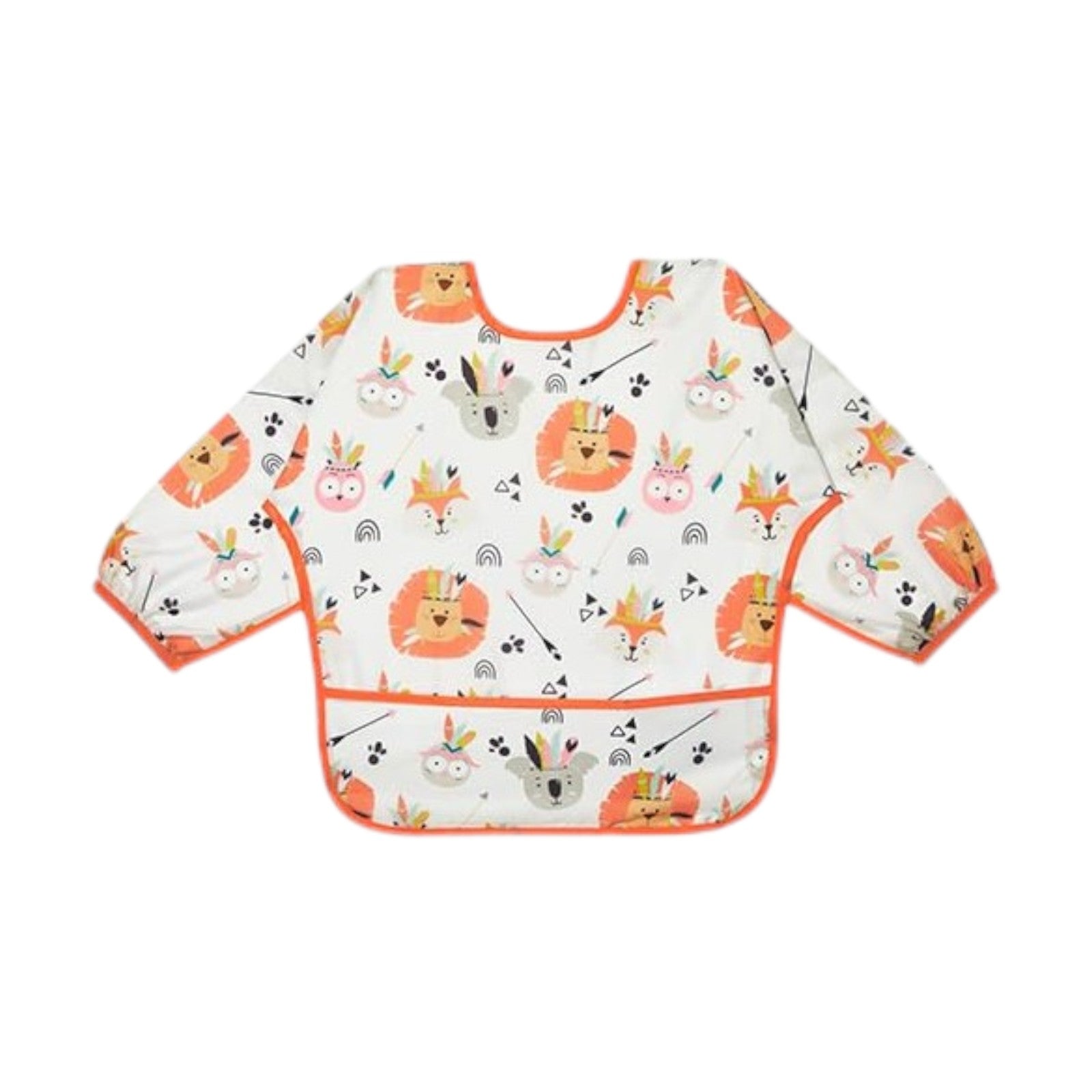 5-Pack Waterproof Long-Sleeve Bibs, Stain-Resistant & Adjustable