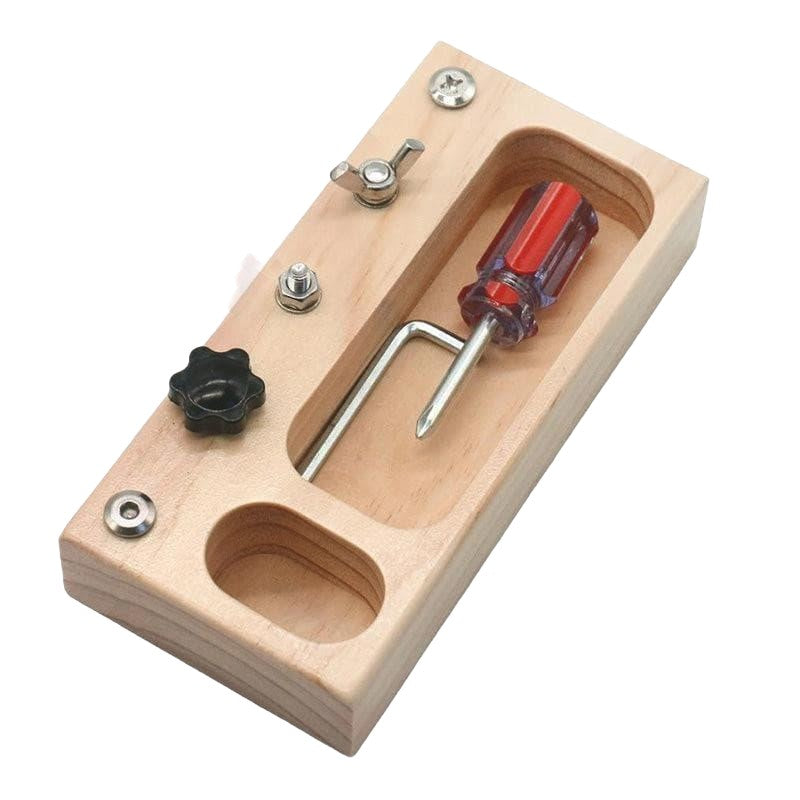 Portable Wooden Screwdriver Board with Built-in Tool Storage