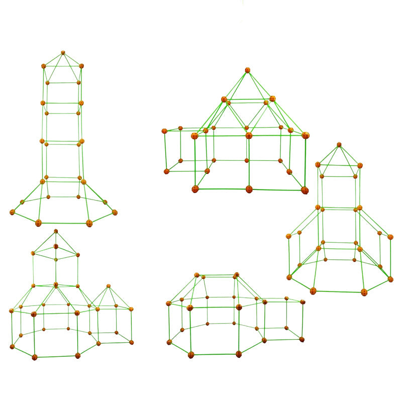 140 Pieces Kit for Kids Construction Set with Balls and Rods