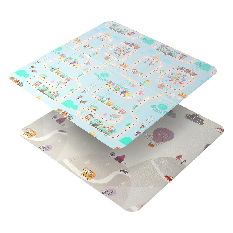 Foldable Reversible Mat for Play, Waterproof Picnic Mat Carry Bag