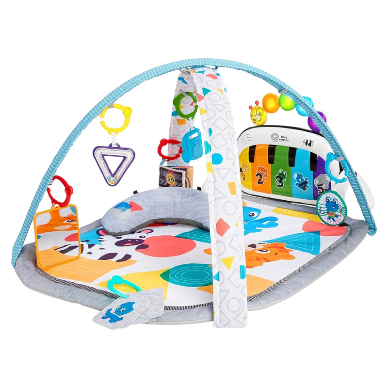 4-in-1 Baby Gym with Piano, 7 Toys, Music and Light Play Mat